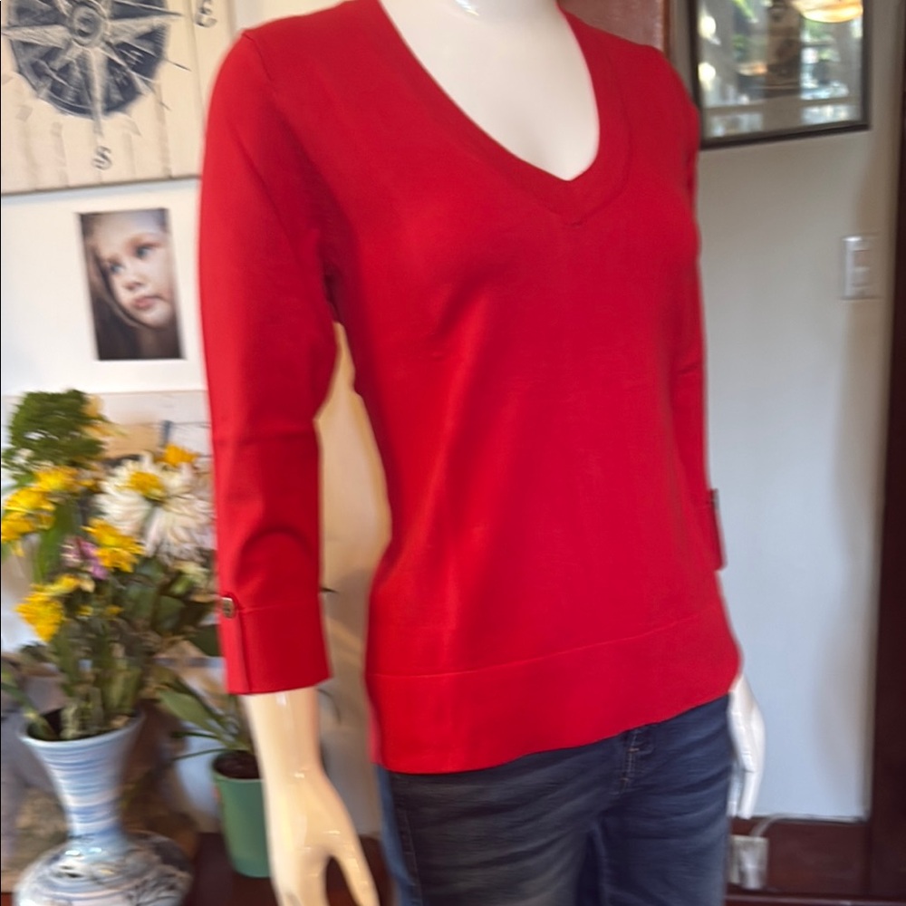 NWT northern reflections size small V-Neck Red Sweater